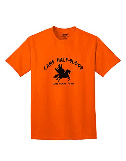 TOOLOUD Camp Half Blood Adult Mens Half-Blood T-Shirt - Orange - XL