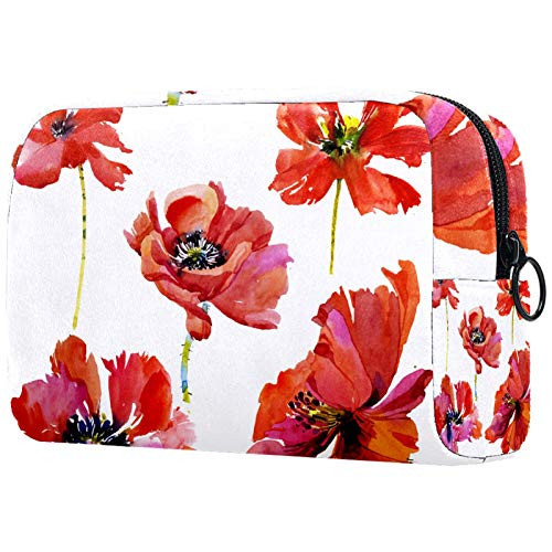 Small Makeup Bag for Purse Travel Makeup Pouch Mini Cosmetic Bag for Women Girls Beautiful watercolor