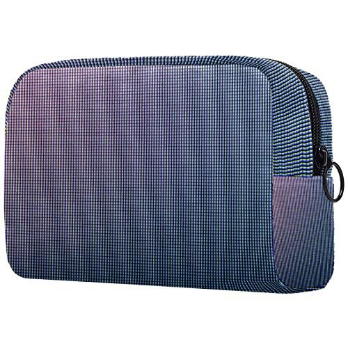 Small Makeup Bag for Purse Travel Makeup Pouch Mini Cosmetic Bag for Women Girls Purple stripes