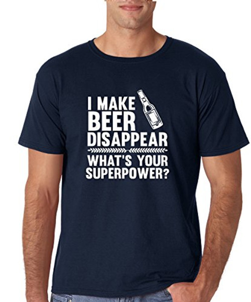 CBTWear I Make Beer Disappear Whats Your Superpower? Beer Lover - Drinking Tee - Funny Mens T-Shirt Large Navy CBTWear I Make Beer Disappear Whats Your Superpower? Beer Lover - Drinking Tee - Funny Mens T-Shirt Large Navy