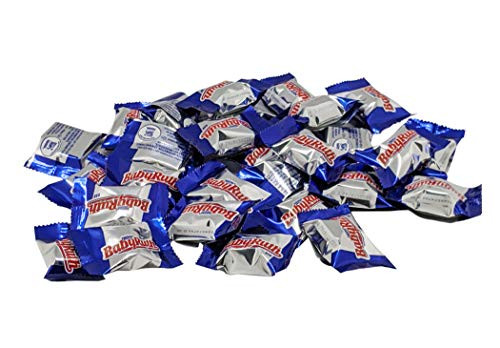 Baby Ruth Mini Candy Bars - 1LB Resealable Stand Up Bulk Bag  approx. 35 pieces  - Milk Chocolate Caramel and Peanut Candy - Individually Wrapped Bulk Chocolate Candies