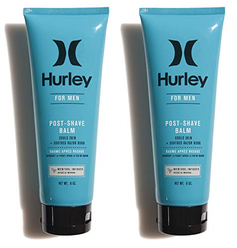 Hurley Mens Aftershave - Cooling Menthol Post Shave Balm Size 6oz  2 Pack  Menthol