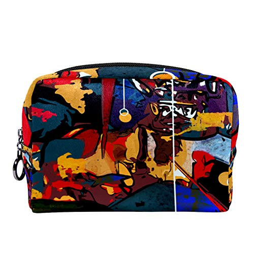 Travel makeup bag clutch purse cosmetic bag makeup pouch toiletry bag?Abstract Painting Art Travel makeup bag clutch purse cosmetic bag makeup pouch toiletry bag?Abstract Painting Art