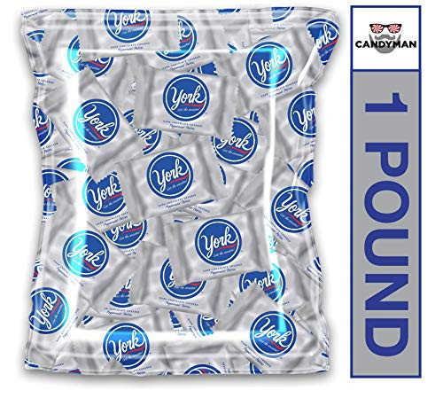 YORK 1 Pound Peppermint Dark Chocolate Pattie Bulk Candy YORK 1 Pound Peppermint Dark Chocolate Pattie Bulk Candy