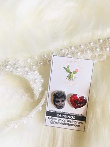I love Lucy TV show stud earrings
