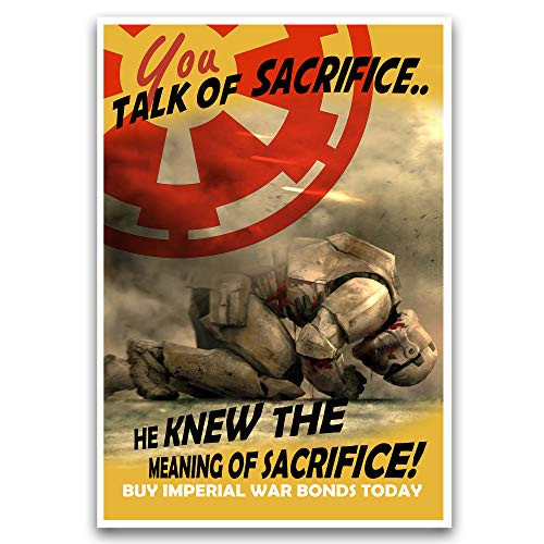 Star wars propaganda art Storm trooper sacrifice pop art