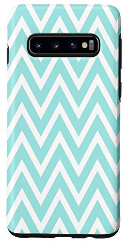 Galaxy S10 AQUA BLUE TURQUOISE WAVY LINES WALLPAPER - Cell Phone Case
