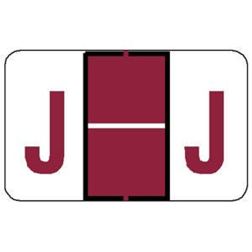 15 16 inchH x 1-1 2 inchW Red Tab and Jeter Compatible 1 inch Alpha Label J 500 Roll - TBBS-91130 15 16 inchH x 1-1 2 inchW Red Tab and Jeter Compatible 1 inch Alpha Label J 500 Roll - TBBS-91130