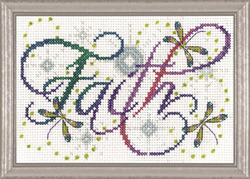 Tobin 2874 Faith Cross Stitch Kit-5"X7" 14 Count