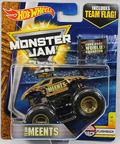 Hot Wheels Monster Jam 2017 Flashback Team Meents (With Flag) 1:64 Scale