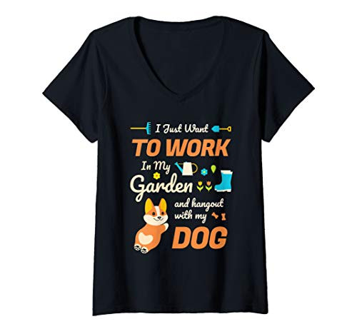 Womens Funny Gardening Plant Lover Garden Gardener Gifts V-Neck T-Shirt
