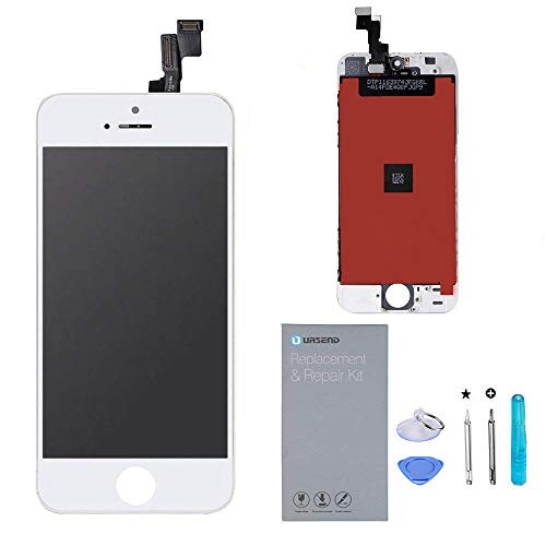 URSEND for iPhone SE LCD Touch Screen Display Digitizer Screen Replacement Assembly White with Repair Tools