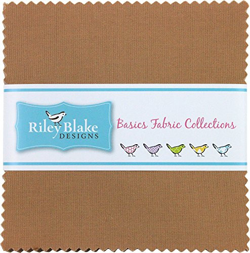 Confetti Cottons Nutmeg 5" Stacker 42 5-inch Squares Charm Pack Riley Blake Designs 5-120-NUTMEG-42