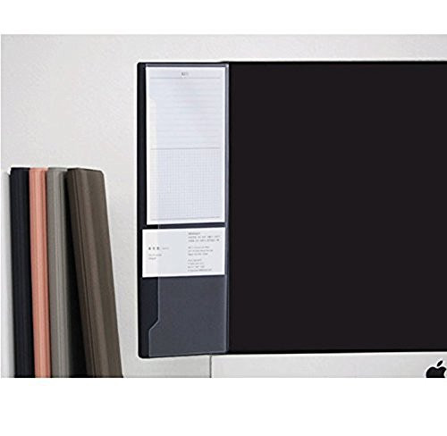 PU Leather Computer Message Board Memo Pad Holder Monitors Side Panel Notes Message Boards Sticky Boards for Cabinets Shelves Computer Screen