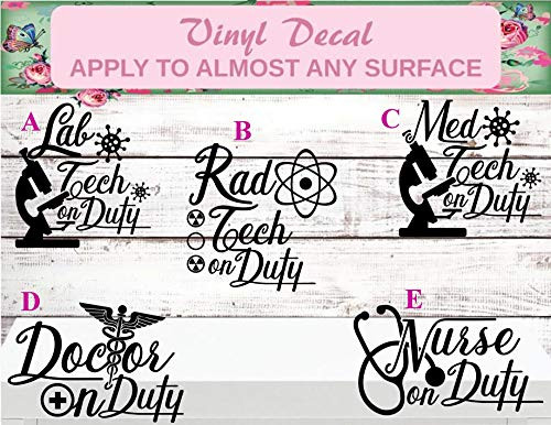 Healthcare Decal Frontline Worker Decal Essential Worker Decal Nurse Life Doctor On Duty Tech Duty Lab Tech Nurse Duty Nurse Squad Hospital Decal Nurse Car Decal Doctor Car Decal
