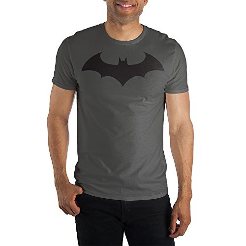 DC Comics Batman Bat Fly Charcoal Tee Shirt T-Shirt-X-Large