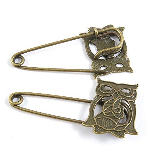 10 PCS Metal Antique Bronze Color Jewelry Making Supplies Charms Beading Crafting Wholesale 93816 Owl Safety Pins Brooch 10 PCS Metal Antique Bronze Color Jewelry Making Supplies Charms Beading Crafting Wholesale 93816 Owl Safety Pins Brooch