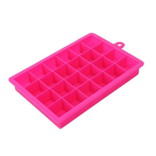 litu Ice moulde 24 Grid Ice Cube Mold Silicone Ice Cube Tray Square Ice Tray Mold Easy Release Silicone Ice Cube Maker Bar Kitchen Accessories Silicone ice Tray Mold  Color  Pink
