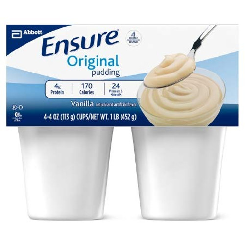 Ensure Balanced Nutrition Pudding - Old-Fashioned Vanilla - 4 oz - 4 ct by Ensure