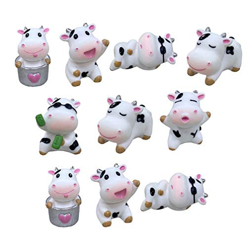 KESYOO 10pcs Mini Animals Cows Figurines Miniature Farm Animal Toy Cake Topper Christmas Dollhouse Figurines Fairy Garden Bonsai Micro Landscape Cake Decoration KESYOO 10pcs Mini Animals Cows Figurines Miniature Farm Animal Toy Cake Topper Christmas Dollhouse Figurines Fairy Garden Bonsai Micro Landscape Cake Decoration