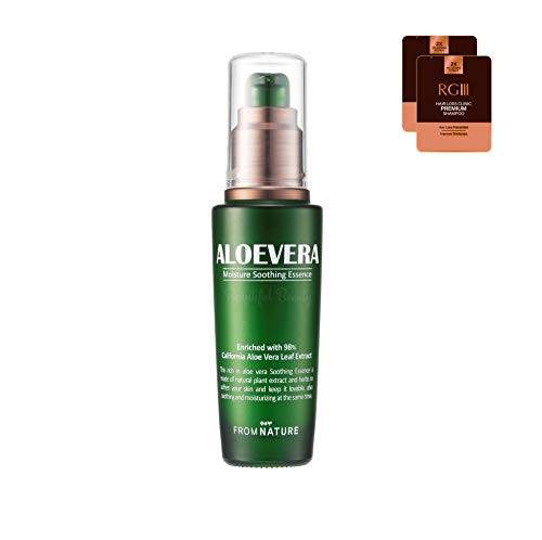 FromNature  California 98 percent Aloe Vera Skin Hydration Moisturizer care set  Toner 150 ml Lotion 125 ml Essence 50 ml Cream 50 ml  Made in Korea with RGIII shampoo pouch x2  Essence