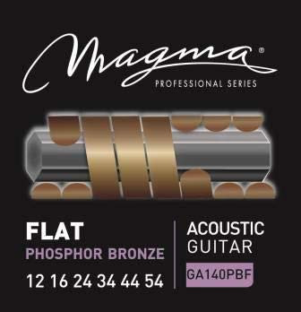 Magma Acoustic Guitar Strings Medium Gauge FLAT Phosphor Bronze Set.012 - .054  GA140PBF