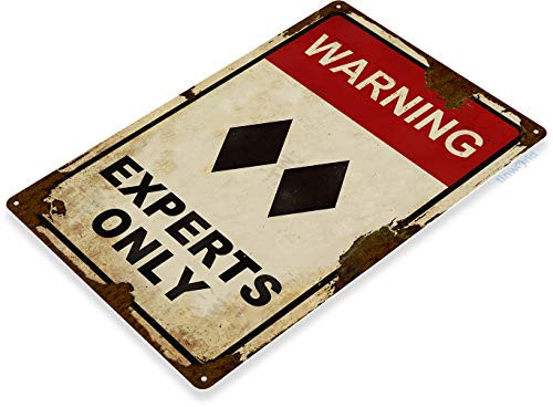 Tinworld Tin Sign Caution Experts Only Rustic Black Double Diamond Ski Metal Sign Decor Lodge Lift Skiing Resort Slopes A333 Tinworld Tin Sign Caution Experts Only Rustic Black Double Diamond Ski Metal Sign Decor Lodge Lift Skiing Resort Slopes A333