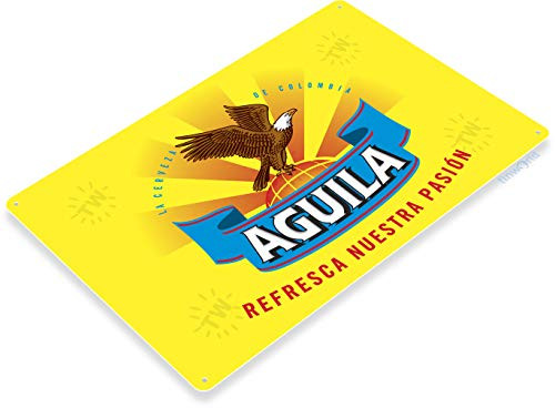 Tinworld TIN Sign Aguila Colombian Beer Sign Rustic Retro Pub Bar Sign Brewery Cottage Cave C647 Tinworld TIN Sign Aguila Colombian Beer Sign Rustic Retro Pub Bar Sign Brewery Cottage Cave C647