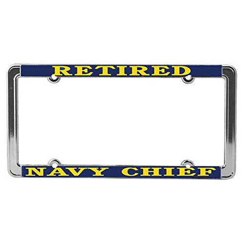 Honor Country US Navy Chief Retired License Plate Frame Honor Country US Navy Chief Retired License Plate Frame