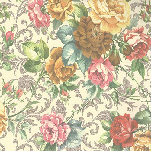 Vintage Roses Italian Wrapping Paper Folded