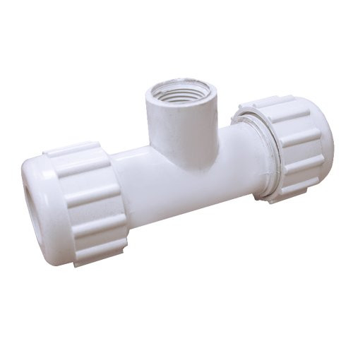 PlumBest C17100R PVC Compression Tee, 1-Inch IPS