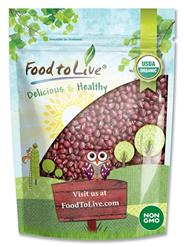 Organic Adzuki Beans by Food to Live  Kosher Dried Bulk    1 Pound
