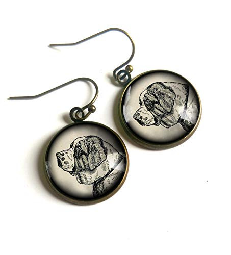 St Bernard dog Earrings