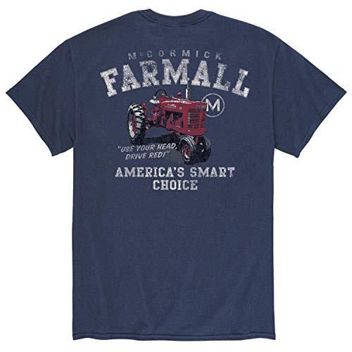 Farmall Smart Choice - CASE IH International Harvester - Mens Short Sleeve Graphic T-Shirt Navy Farmall Smart Choice - CASE IH International Harvester - Mens Short Sleeve Graphic T-Shirt Navy
