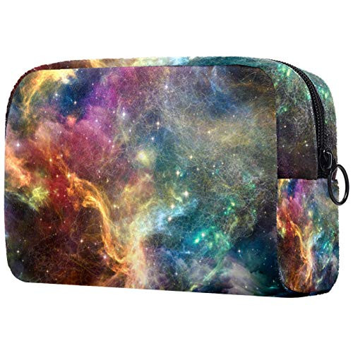 Makeup Bag for Purse Travel Makeup Pouch Mini Cosmetic Bag for Women Girls Colorful pattern
