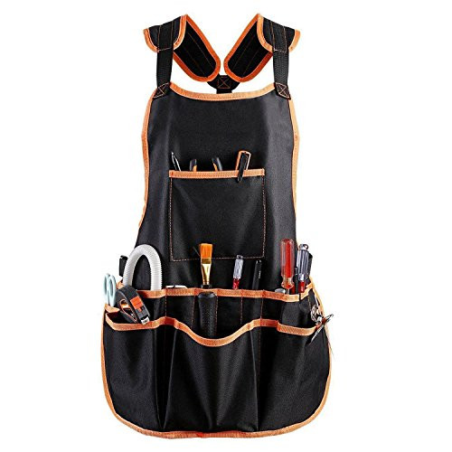 NINGWANG Work Apron tool 16 Tool Pockets tool belt Adjustable vest Tool Apron for mans work apron and women work apron with waterproof apron and Canvas apron
