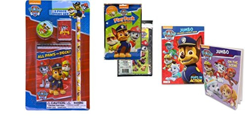 JUMBO Paw Patrol Coloring  and  Activity Book W Play Pack Grab  and  Go Plus Stationery Set