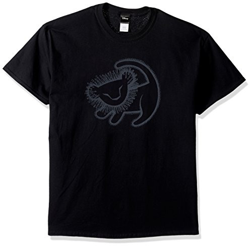 Disney Mens Lion King Simba Cave Paintint Graphic T-Shirt Black X-Large