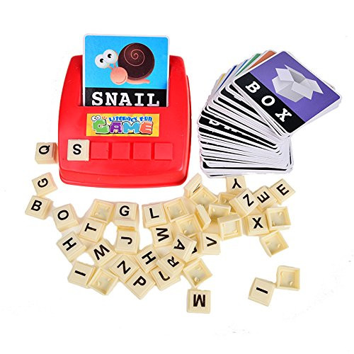 BOHS Alphabet Letters Card Word Game Learn English Language ABC Children Educational Toys Learning Literacy Fun