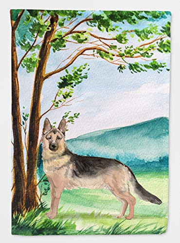 Carolines Treasures CK2012GF Under The Tree German Shepherd Flag Garden Size Small Multicolor