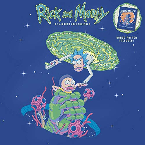 Trends International 2021 Rick  and  Morty Exclusive Wall Calendar wPoster