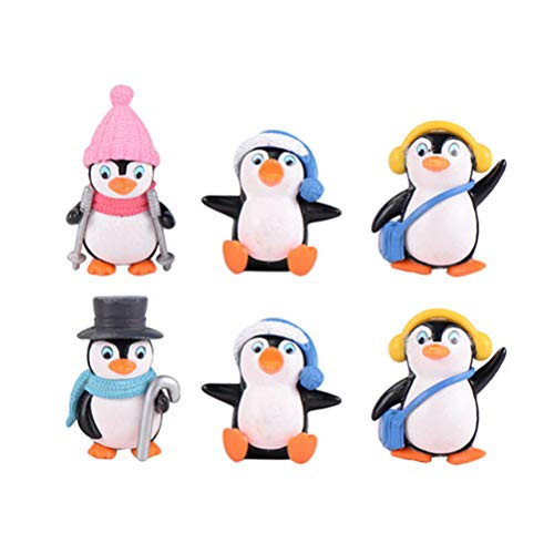 Cabilock Mini Penguin Animal Figurine Characters Toys Miniature Garden Ornaments Fairy Garden Animal Cake Topper for Dollhouse Bonsai Decoration Landscape Scenes 6Pcs Cabilock Mini Penguin Animal Figurine Characters Toys Miniature Garden Ornaments Fairy Garden Animal Cake Topper for Dollhouse Bonsai Decoration Landscape Scenes 6Pcs