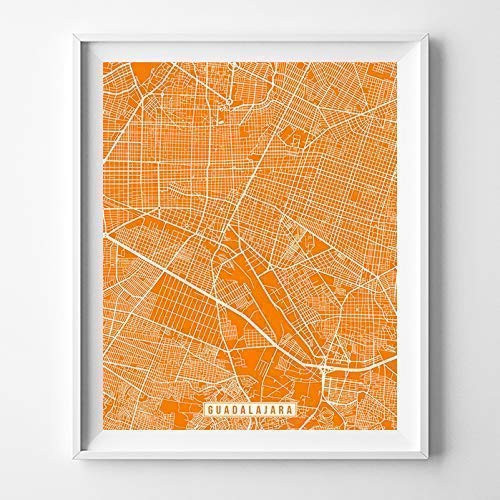 Guadalajara Mexico City Street Map Wall Art Home Decor Poster Urban City Hometown Road Print - 70 Color Choices - Unframed Guadalajara Mexico City Street Map Wall Art Home Decor Poster Urban City Hometown Road Print - 70 Color Choices - Unframed