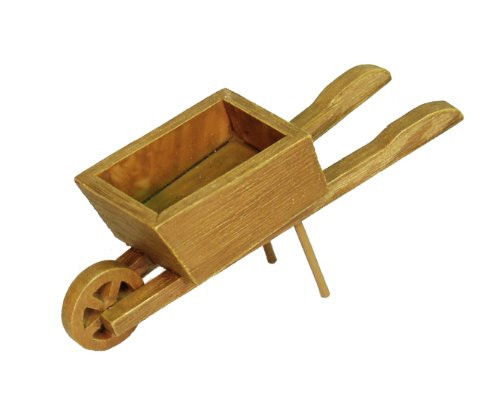 Echo Valley 6251 Mini Flower Cart Statue 4 by 1.25 by 1.75-Inch Brown