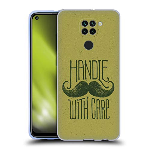 Head Case Designs Handle Moustache with Care November Soft Gel Case Compatible with Redmi Note 9   Redmi 10X 4G