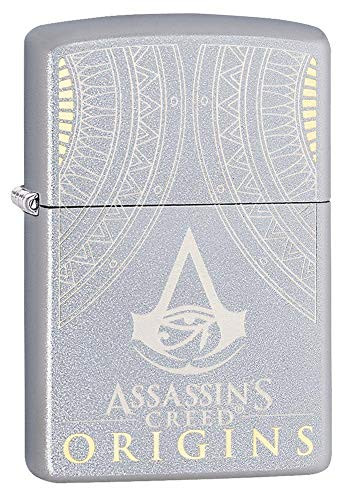 Zippo Assassins Creed Satin Chrome Pocket Lighter One Size