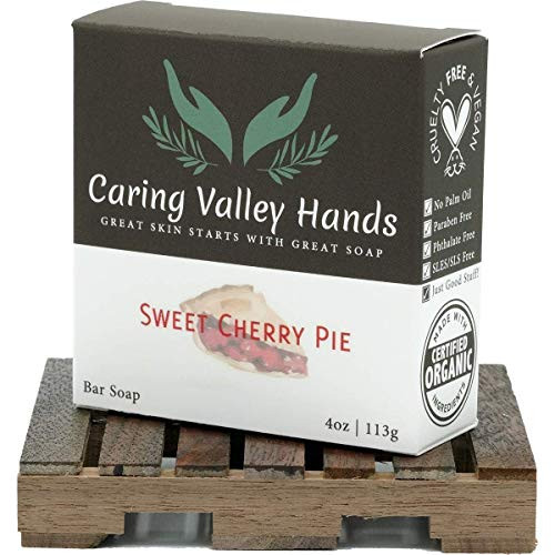Sweet Cherry Pie  Shea Butter Soap  2 Pack  2x 4oz bars  - Handmade All Natural Soap by Caring Valley Hands