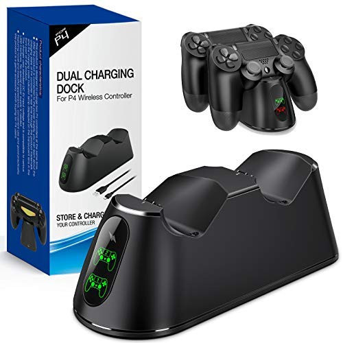 BEBONCOOL PS4 Controller Charger PS4 Remote Charger with USB Charging Dock for DualShock 4 PS4 Controller Charger Station for Sony Playstation 4   PS4   PS4 Pro   PS4 Slim Controller