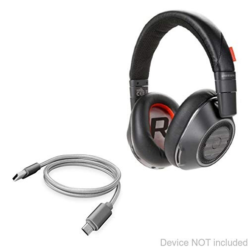 Plantronics Voyager 8200 UC Cable BoxWave  Micro USB DuraCable  Braided Micro USB Charging Cable for Plantronics Voyager 8200 UC - Space Grey
