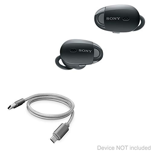 Sony WF-1000X Cable BoxWave  Micro USB DuraCable  Braided Micro USB Charging Cable for Sony WF-1000X - Space Grey